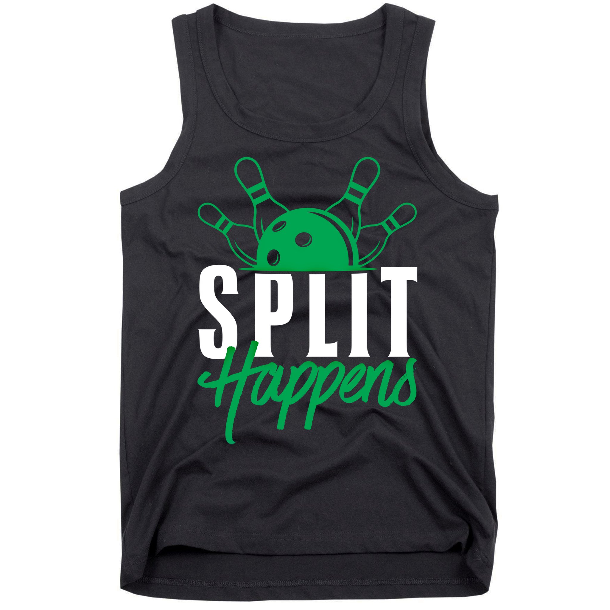 Split Happens Funny Bowling Team Bowler Pin Humor Gift Tank Top