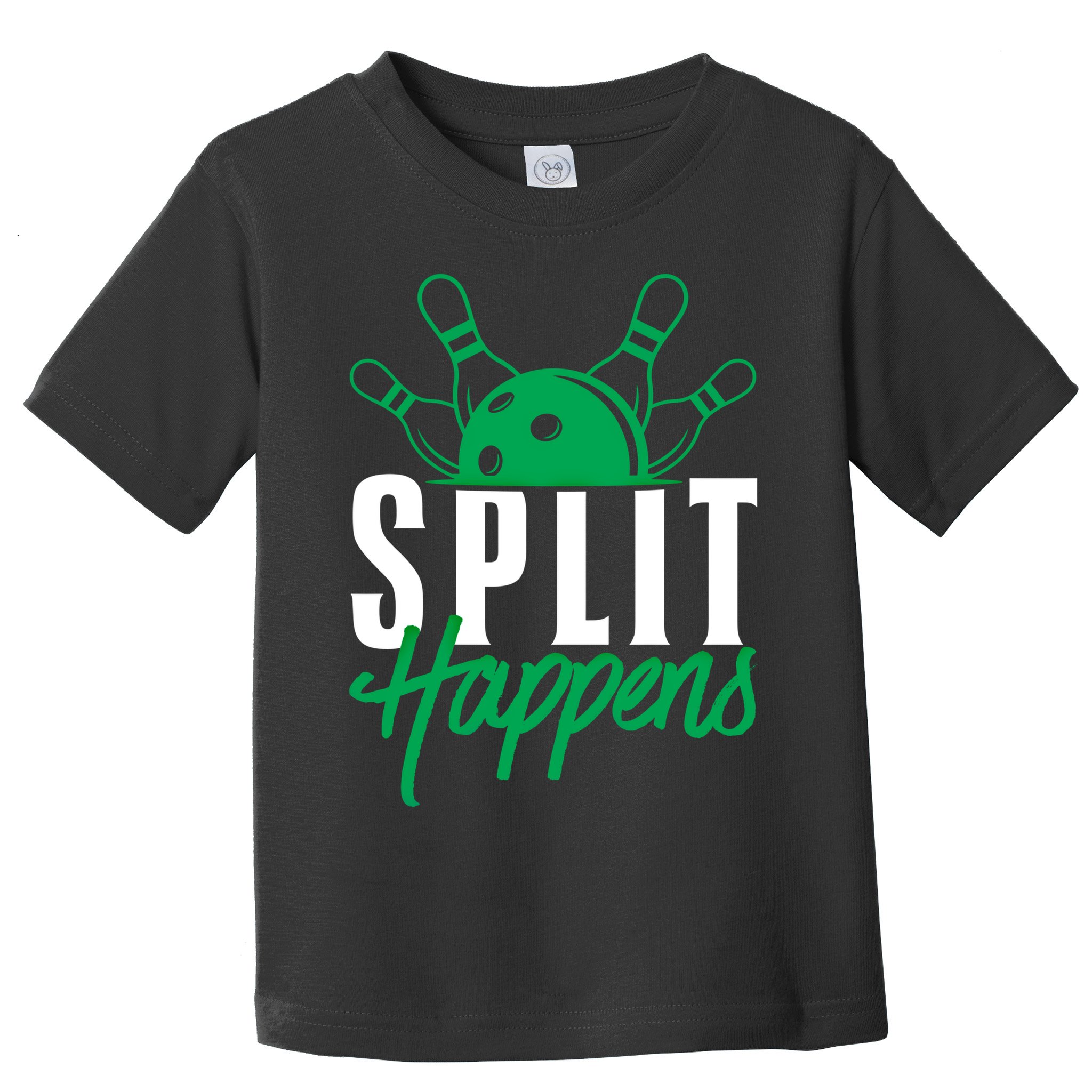 Split Happens Funny Bowling Team Bowler Pin Humor Gift Toddler T-Shirt