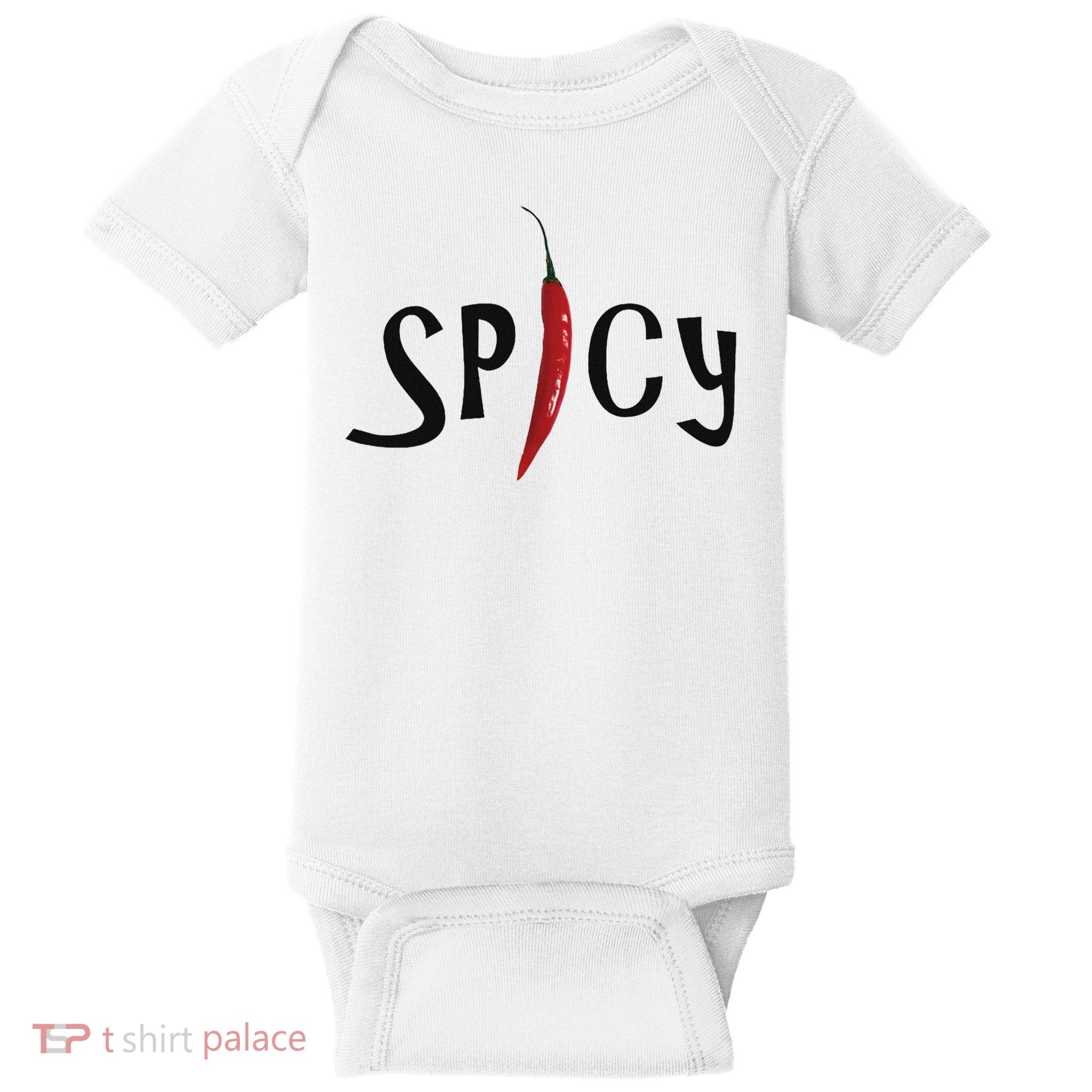 Spicy Hottie Funny With Chili Pepper Baby Bodysuit