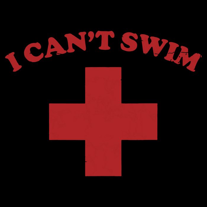 Summer Humor Funny Pool Lifeguard I Cant Swim Poster