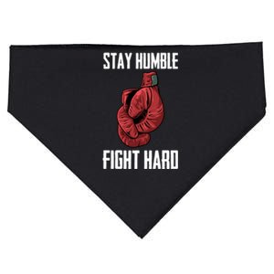 Stay Humble Fight Hard Boxing Gloves Boxer Gift USA-Made Doggie Bandana