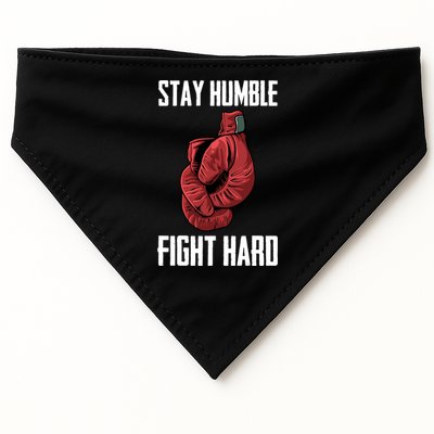 Stay Humble Fight Hard Boxing Gloves Boxer Gift USA-Made Doggie Bandana