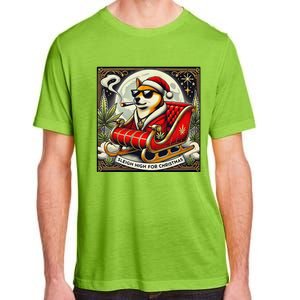 Sleigh High For Christmas Premium Heavyweight Adult ChromaSoft Performance T-Shirt