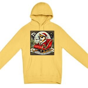 Sleigh High For Christmas Premium Heavyweight Premium Pullover Hoodie