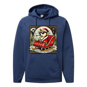 Sleigh High For Christmas Premium Heavyweight Performance Fleece Hoodie