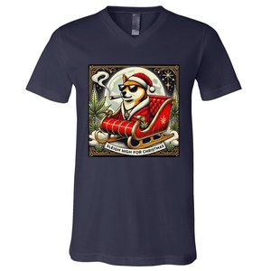 Sleigh High For Christmas Premium Heavyweight V-Neck T-Shirt