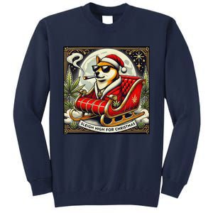 Sleigh High For Christmas Premium Heavyweight Tall Sweatshirt