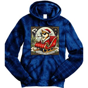 Sleigh High For Christmas Premium Heavyweight Tie Dye Hoodie