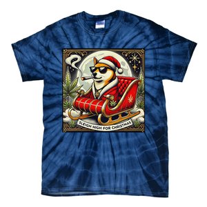 Sleigh High For Christmas Premium Heavyweight Tie-Dye T-Shirt