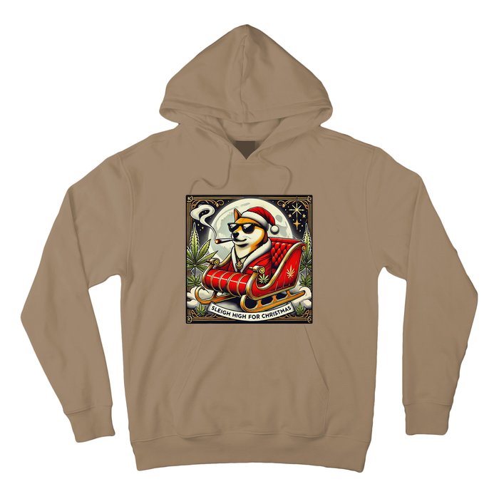 Sleigh High For Christmas Premium Heavyweight Hoodie