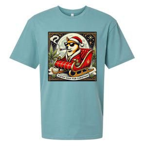 Sleigh High For Christmas Premium Heavyweight Sueded Cloud Jersey T-Shirt