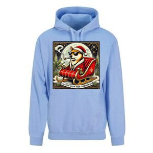 Sleigh High For Christmas Premium Heavyweight Unisex Surf Hoodie