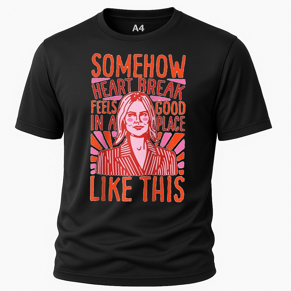 Somehow Heartbreak Feels Good In A Place Like This Raglan Baseball Cooling Performance Crew T-Shirt