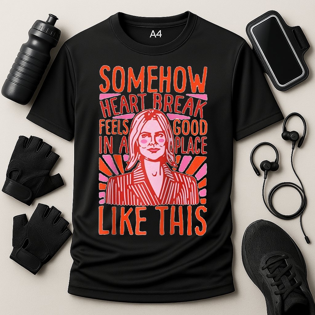 Somehow Heartbreak Feels Good In A Place Like This Raglan Baseball Cooling Performance Crew T-Shirt