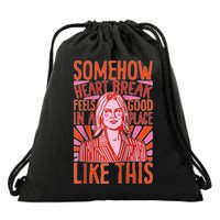 Somehow Heartbreak Feels Good In A Place Like This Raglan Baseball Drawstring Bag