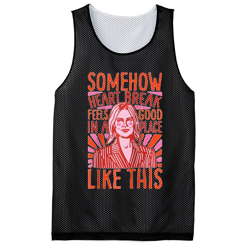 Somehow Heartbreak Feels Good In A Place Like This Raglan Baseball Mesh Reversible Basketball Jersey Tank