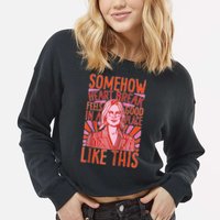 Somehow Heartbreak Feels Good In A Place Like This Raglan Baseball Cropped Pullover Crew