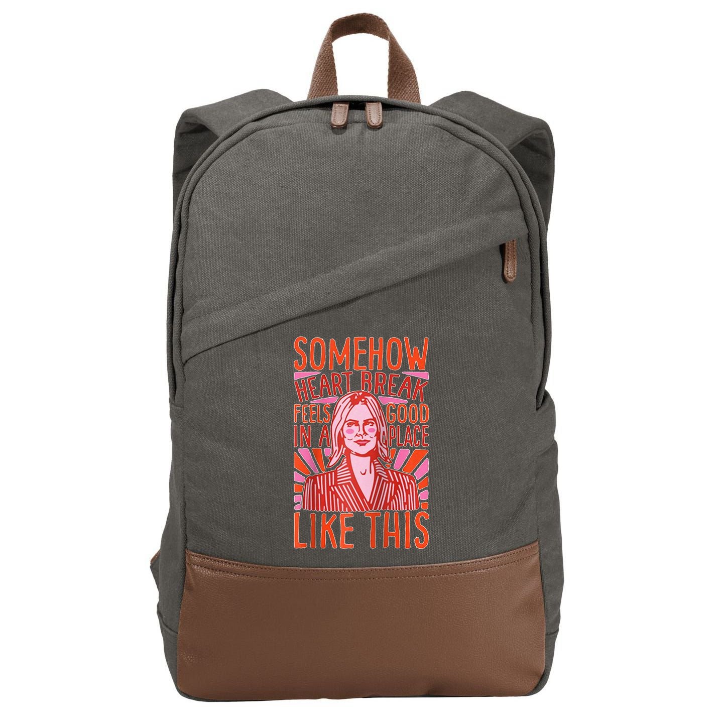 Somehow Heartbreak Feels Good In A Place Like This Raglan Baseball Cotton Canvas Backpack