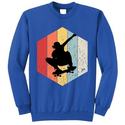 Skaters Having Fun Retro Sunset Skateboard Gift N Skaters Funny Gift Sweatshirt