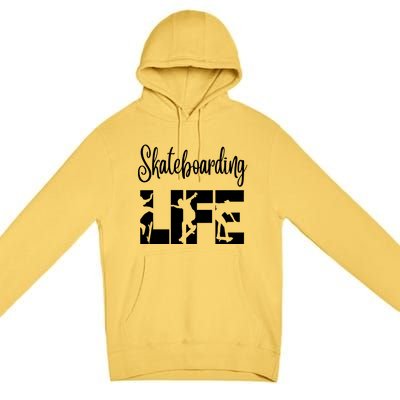 Skaters Having Fun Pro Skateboarding Life Gift For Teen Gift Premium Pullover Hoodie