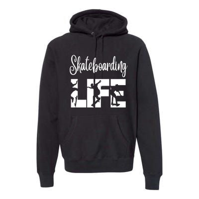 Skaters Having Fun Pro Skateboarding Life Gift For Teen Gift Premium Hoodie