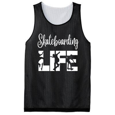 Skaters Having Fun Pro Skateboarding Life Gift For Teen Gift Mesh Reversible Basketball Jersey Tank