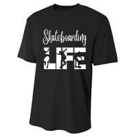 Skaters Having Fun Pro Skateboarding Life Gift For Teen Gift Performance Sprint T-Shirt