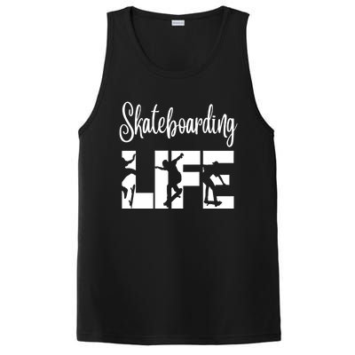 Skaters Having Fun Pro Skateboarding Life Gift For Teen Gift PosiCharge Competitor Tank