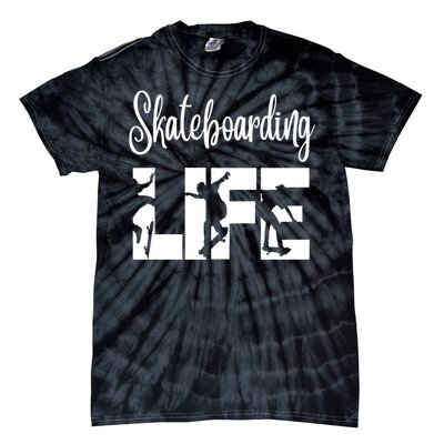 Skaters Having Fun Pro Skateboarding Life Gift For Teen Gift Tie-Dye T-Shirt