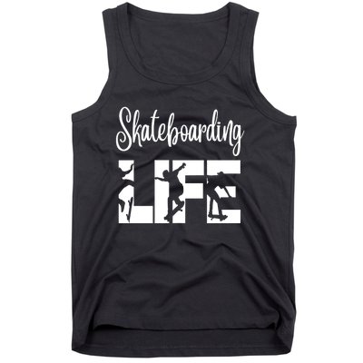 Skaters Having Fun Pro Skateboarding Life Gift For Teen Gift Tank Top