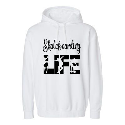 Skaters Having Fun Pro Skateboarding Life Gift For Teen Gift Garment-Dyed Fleece Hoodie