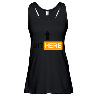 Sit Here Face Sitters Lifestyle Sexy Category Ladies Essential Flowy Tank