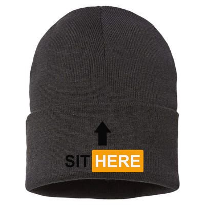Sit Here Face Sitters Lifestyle Sexy Category Sustainable Knit Beanie