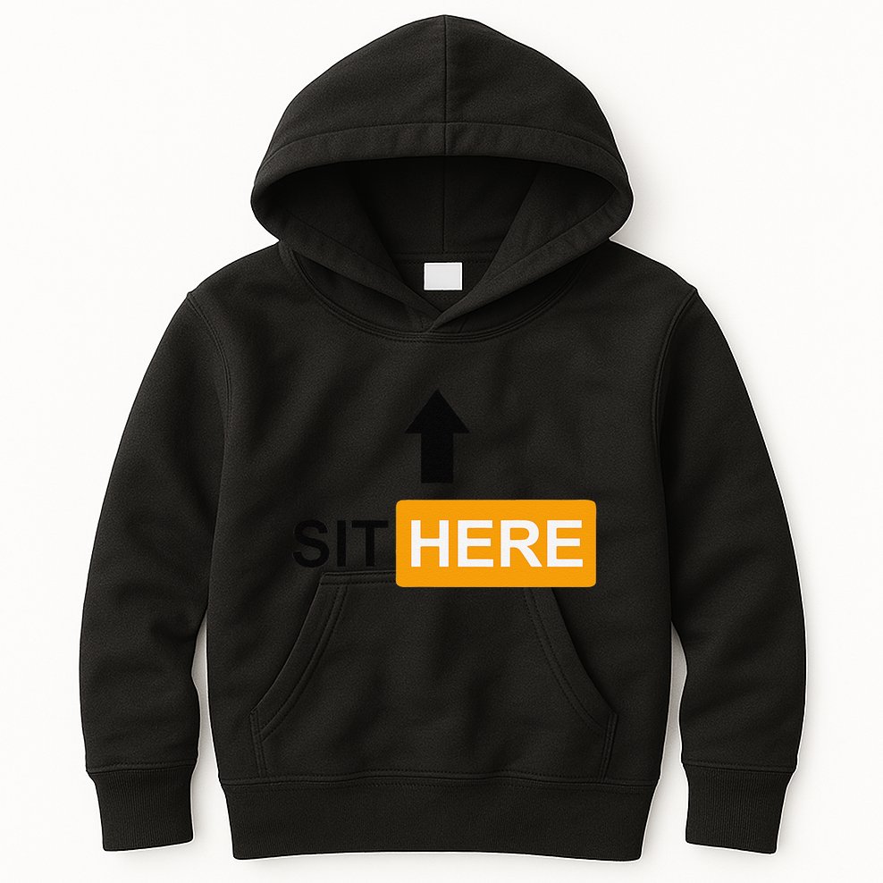 Sit Here Face Sitters Lifestyle Sexy Category Kids Hoodie