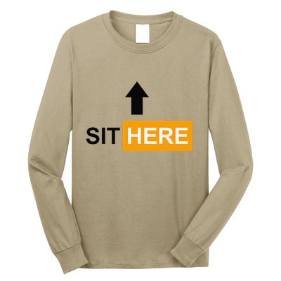 Sit Here Face Sitters Lifestyle Sexy Category Long Sleeve Shirt