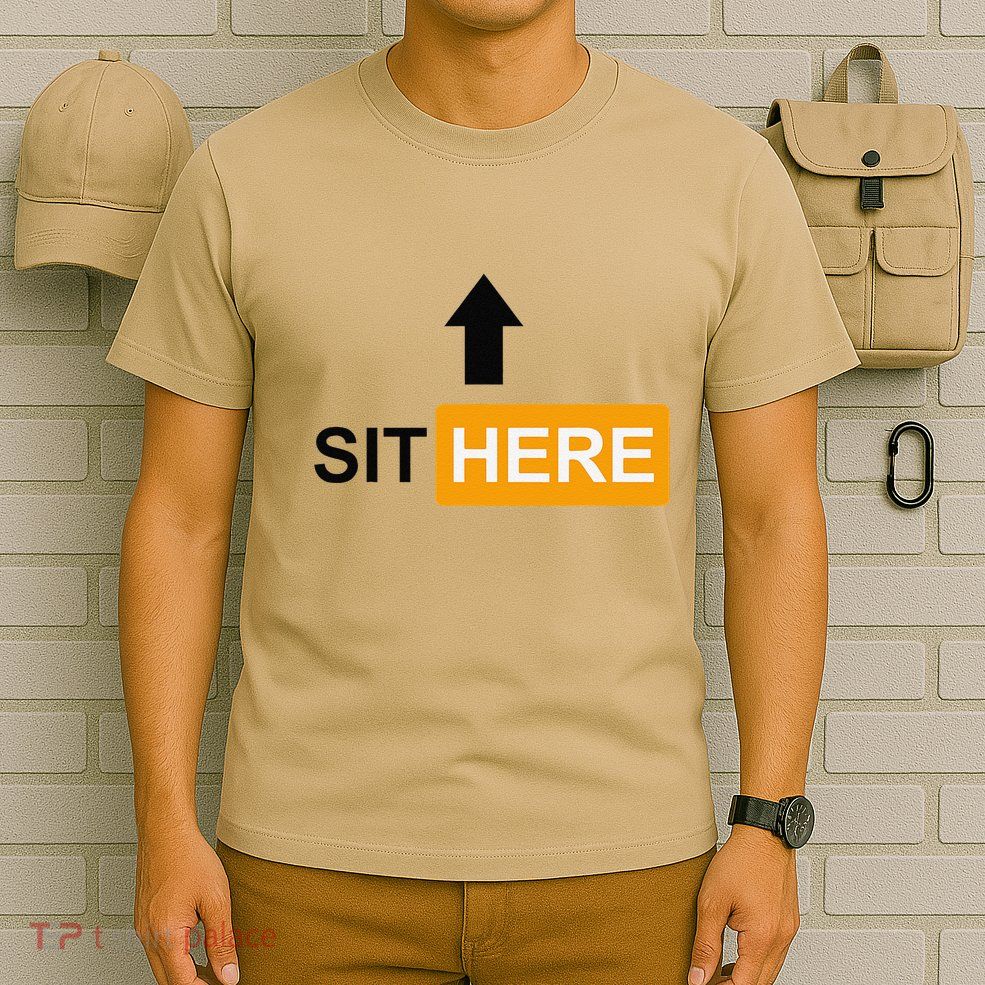 Sit Here Face Sitters Lifestyle Sexy Category T-Shirt