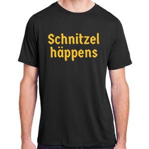 Schnitzel Happens Funny German Beer Oktoberfest Adult ChromaSoft Performance T-Shirt