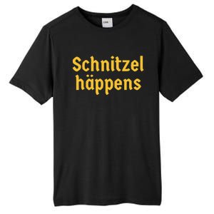 Schnitzel Happens Funny German Beer Oktoberfest Tall Fusion ChromaSoft Performance T-Shirt