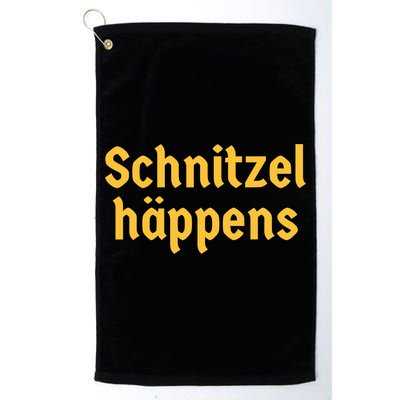 Schnitzel Happens Funny German Beer Oktoberfest Golf Towel