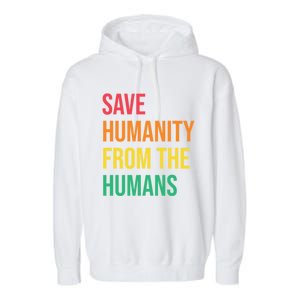 Save Huity From Hu Social Justice Kindness Equality Gift Garment-Dyed Fleece Hoodie