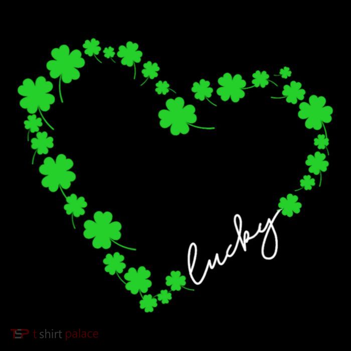 Shamrock Heart Four Leaf Clover Lucky St Patricks Day Button