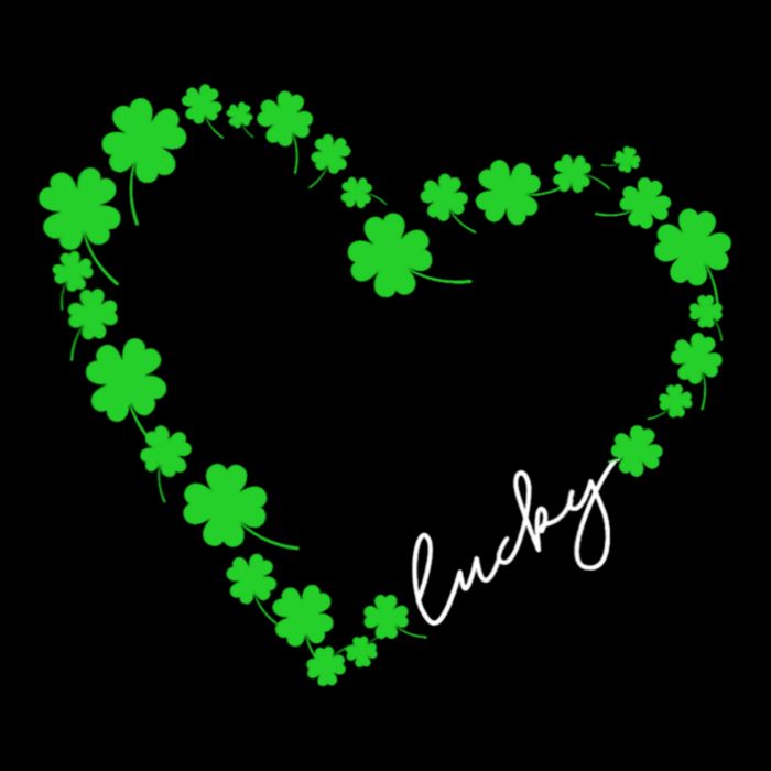Shamrock Heart Four Leaf Clover Lucky St Patricks Day Youth Performance Sprint T-Shirt