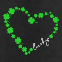 Shamrock Heart Four Leaf Clover Lucky St Patricks Day 25L Jumbo Tote