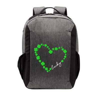 Shamrock Heart Four Leaf Clover Lucky St Patricks Day Vector Backpack