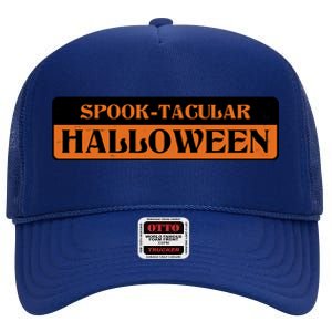 Spooktacular Halloween Festive High Crown Mesh Back Trucker Hat