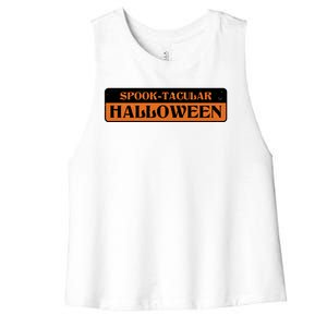 Spooktacular Halloween Festive Women's Racerback Cropped Tank