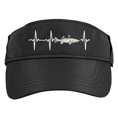 Snook Heartbeat For Saltwater Fish Fishing Lovers Adult Drive Performance Visor