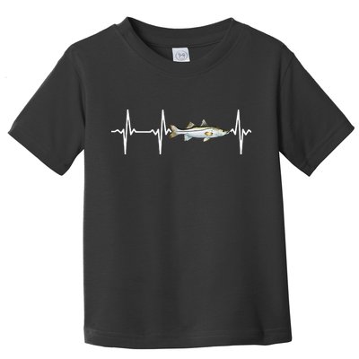Snook Heartbeat For Saltwater Fish Fishing Lovers Toddler T-Shirt