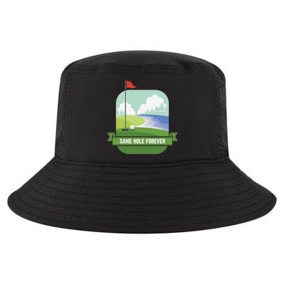 Same Hole Forever Funny Golf Bachelor Party Pre Wedding Cool Comfort Performance Bucket Hat