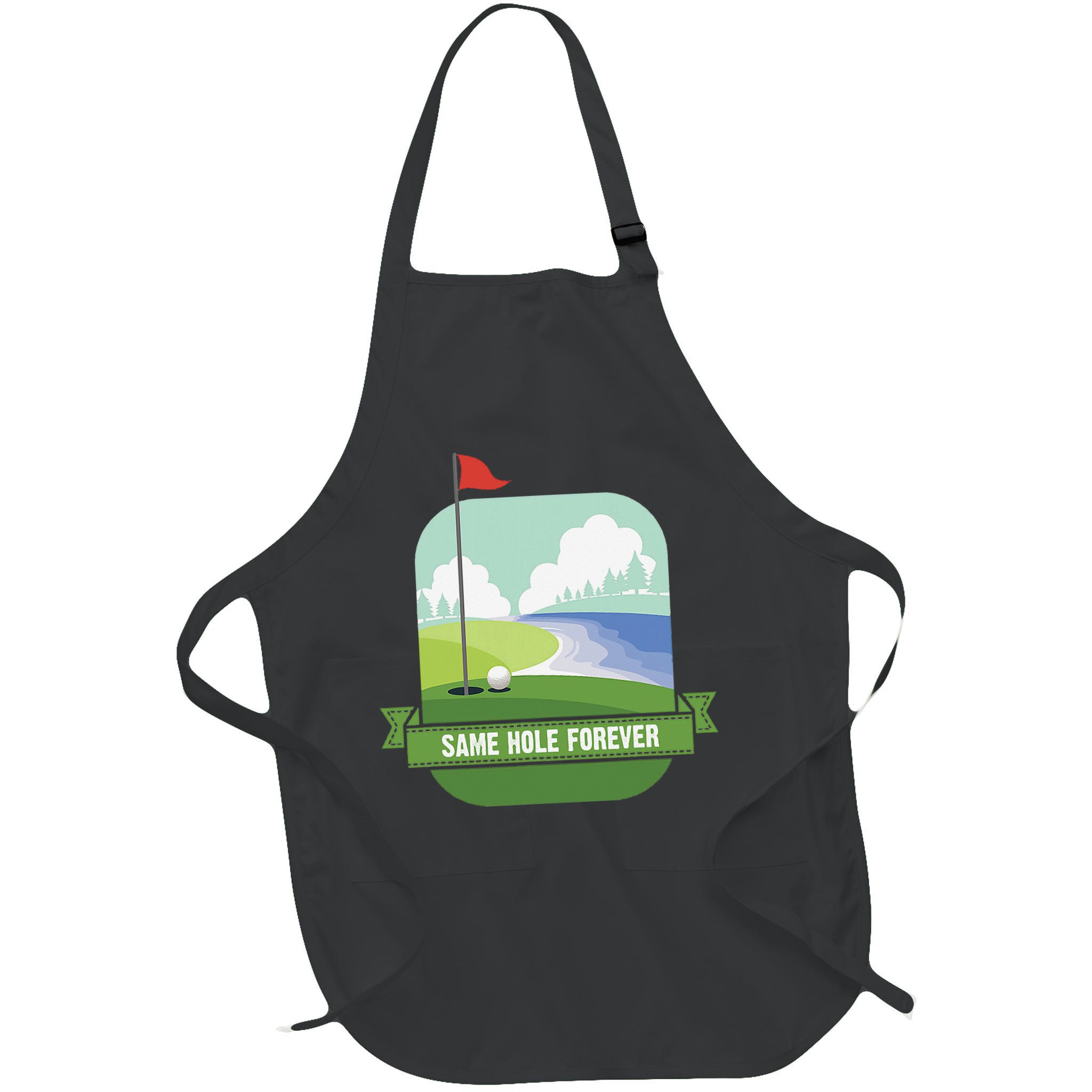 Same Hole Forever Funny Golf Bachelor Party Pre Wedding Apron